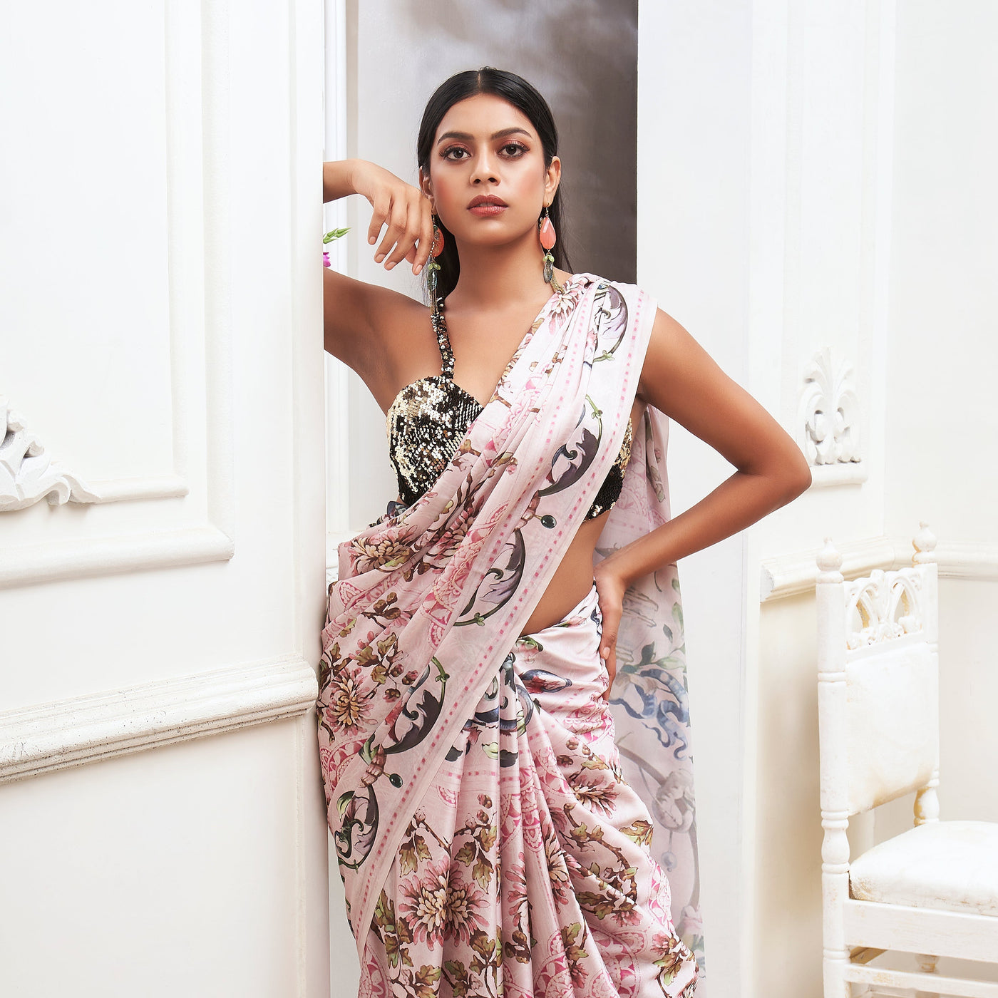 Floral Shell Saree