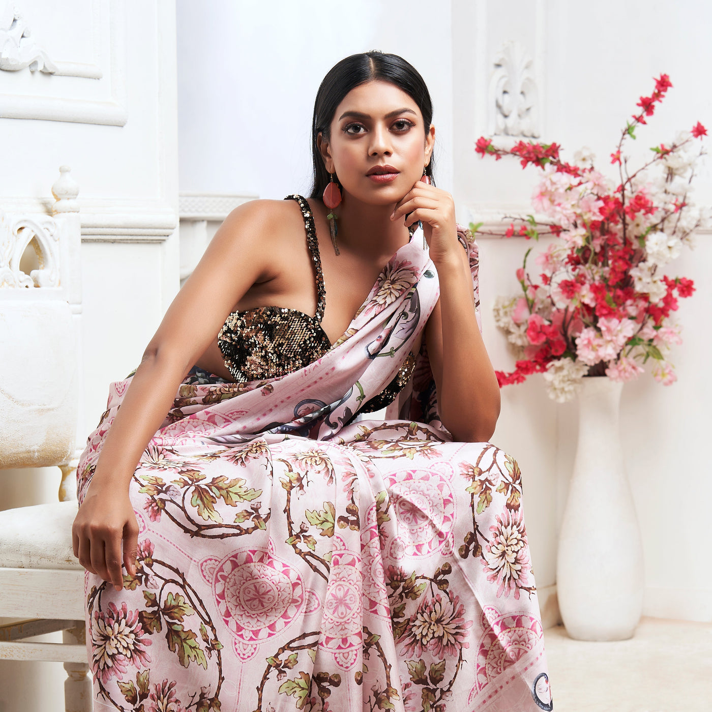 Floral Shell Saree